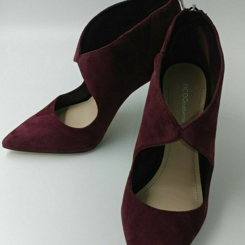 NEW BCBGeneration Burgundy Stiletto Heels Size 7